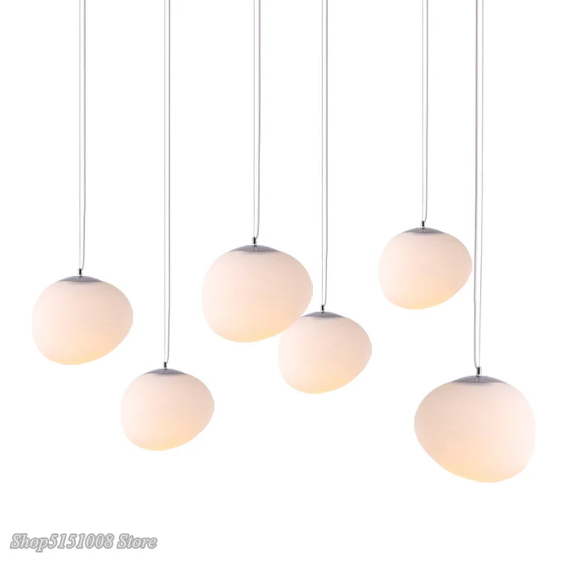 Afralia™ Modern Glass Pendant Light for Dining Room Kitchen Irregular LED Hanging Lamp