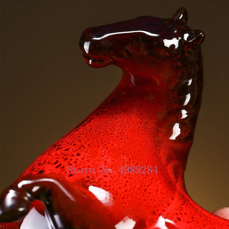 Afralia™ Ceramic Horse Statue Home Decor Ornament