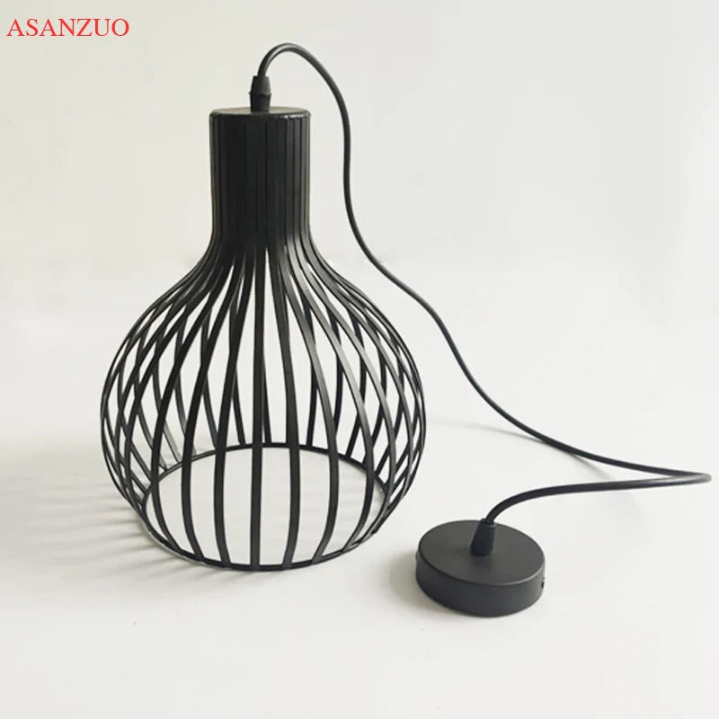 Afralia™ Oriental Iron Cage Pendant Light for Living and Dining Room