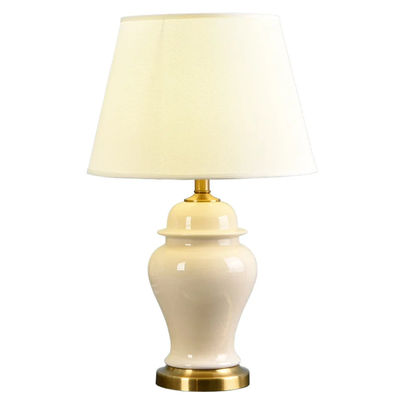 Afralia™ Chinese Ceramic Table Lamps Living Room Bedroom E27 Bulb Bedside Home Decor