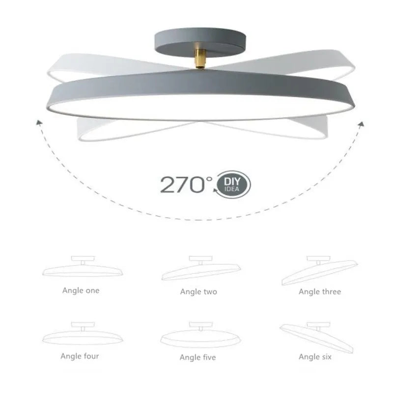 Afralia™ Rotatable LED Ceiling Lamp: Nordic Minimalist Modern for Bedroom, Study Room, Kitchen