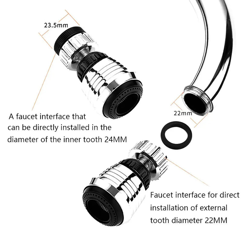 Afralia™ 2 Modes Kitchen Faucet Aerator Water Filter Nozzle - Adjustable & Water-saving