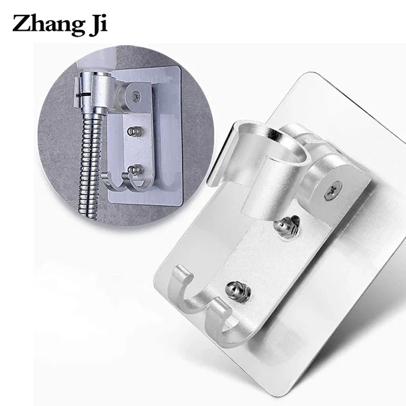 Afralia™ Aluminum Showerhead Holder: Adjustable & Traceless Bathroom Accessory