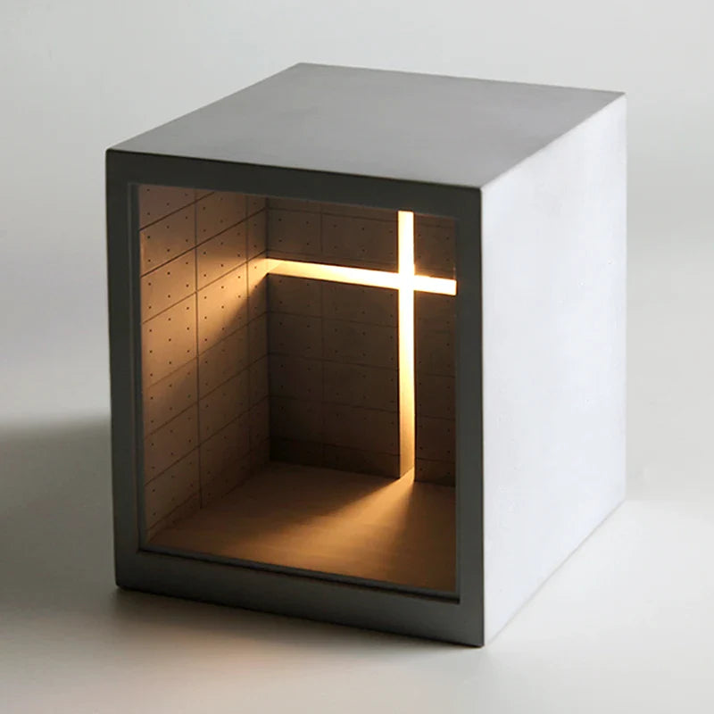 Afralia™ Concrete Church Table Lamp | Classic Architectural Night Light | Retro Decor Fixture