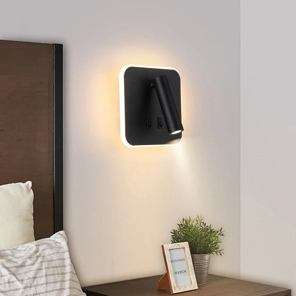 Afralia™ Adjustable 10W Wall Light Sconce Lamp with Switch - Hotel Bedroom Study Reading