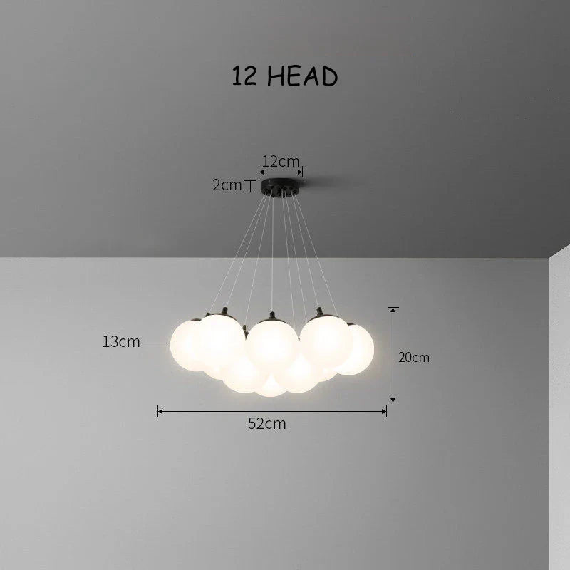 Afralia™ Glass Ball LED Pendant Lights for Teen Room Decor