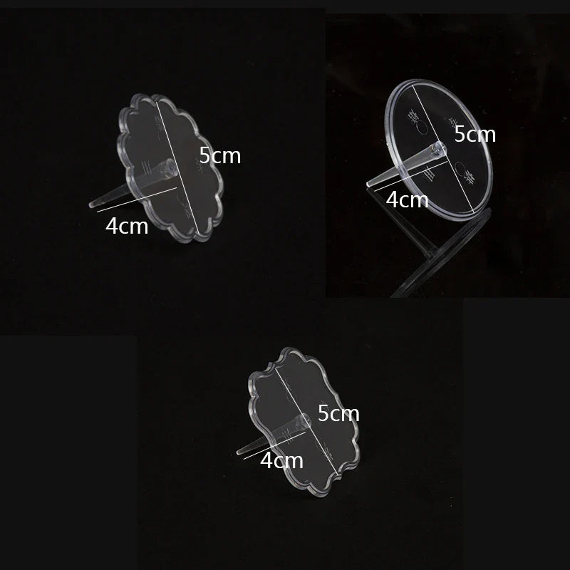 Afralia™ Cake Stands Decoration Bracket Set - 20pcs Clear Plastic Fondant Holders