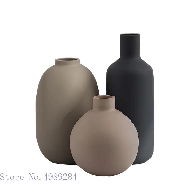 Afralia™ Colorful Ceramic Vase for Flower Arrangement and Desktop Decoration