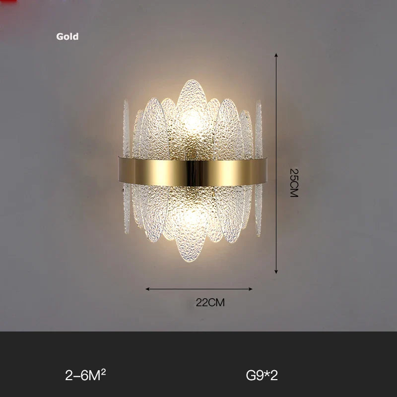 Afralia™ Gold Black LED Wall Sconce Light for Bedroom Corridor