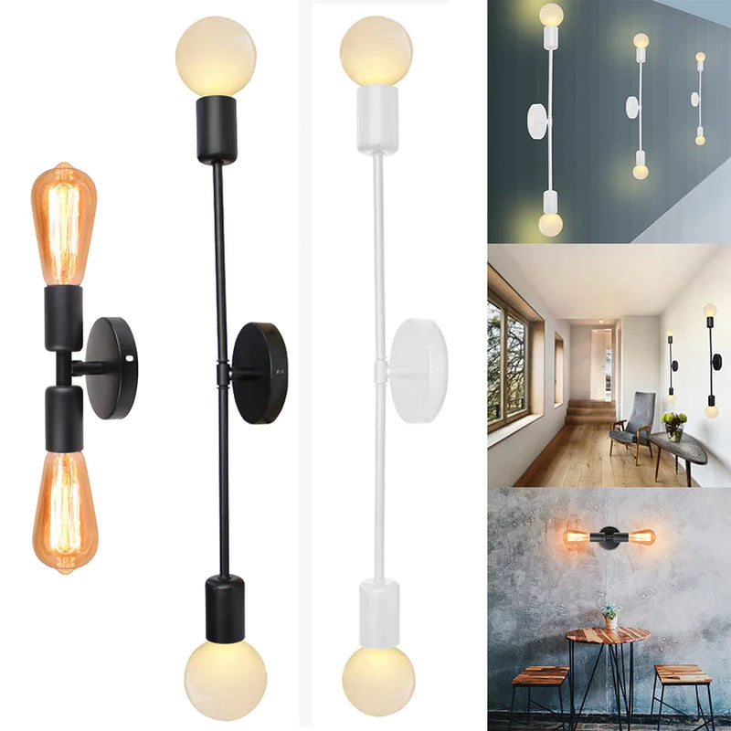 Afralia™ Modern Nordic Double Heads Wall Lamps for Living Room & Bathroom Lighting