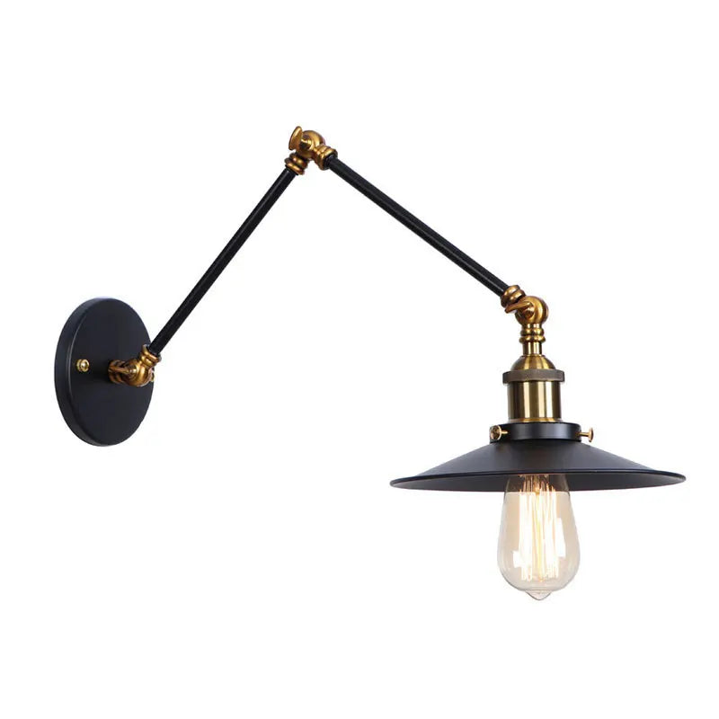 Afralia™ Loft Iron Folding Lamp: Minimalist Industrial Wall Light for Bedroom, Study, Office