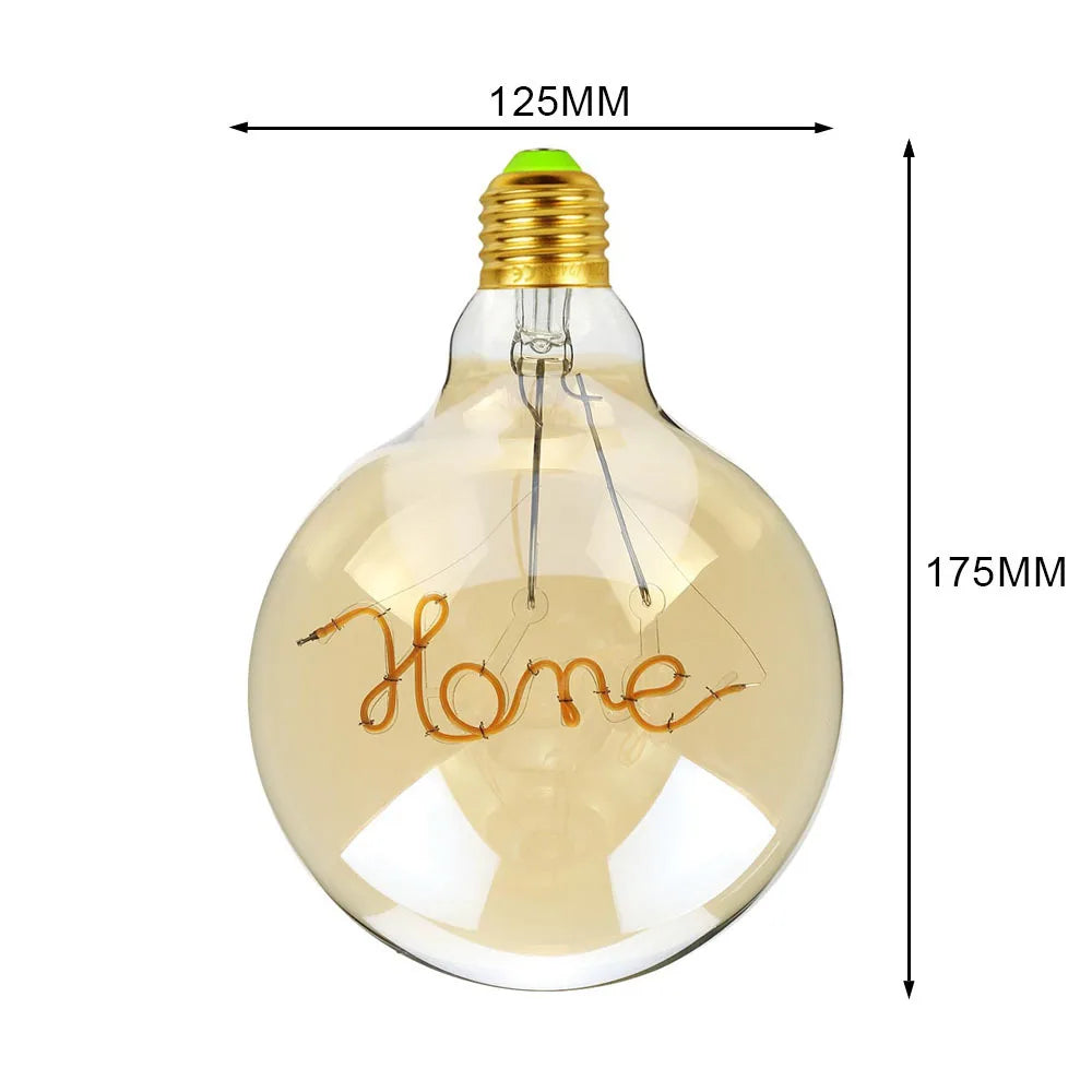 Afralia™ Retro LED Edison Bulb G125 E27 4W 2700K Vintage Lamp Bulb