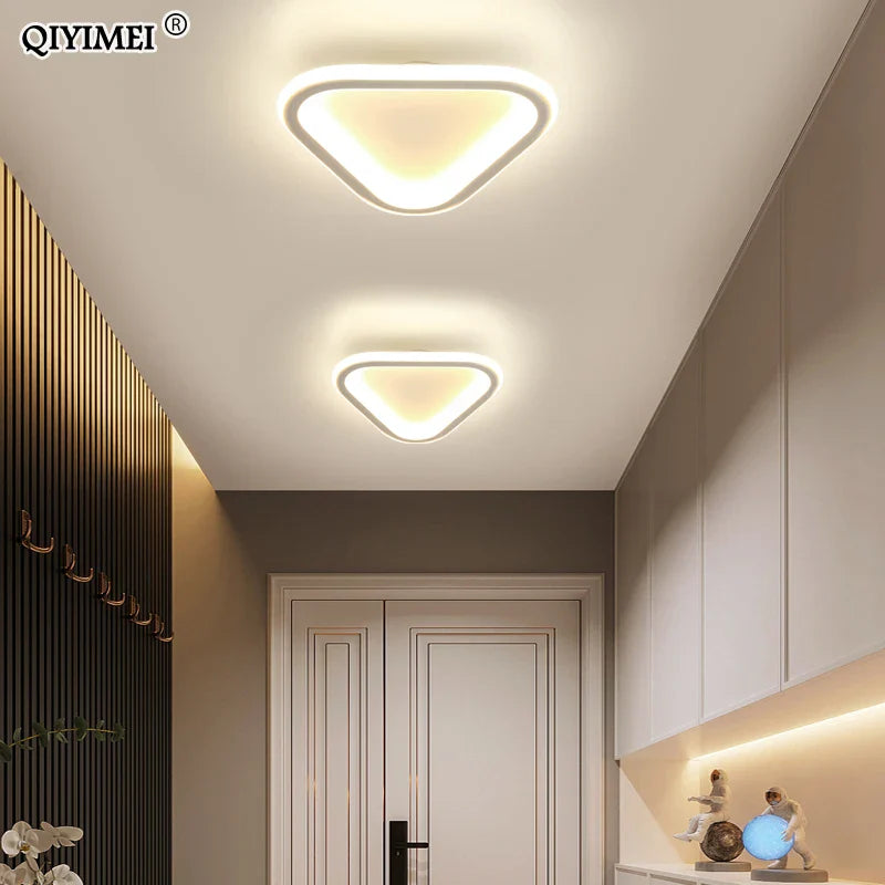 Afralia™ Black Led Ceiling Light for Home Entryway - Modern Balcony Indoor Lamp