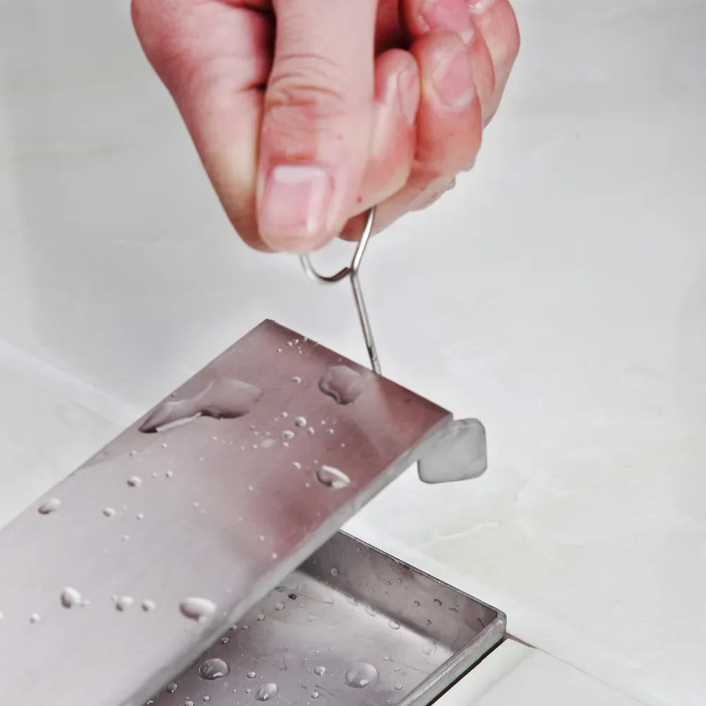 Afralia™ Stainless Steel Nickel Brushed Bathroom Invisible Shower Floor Drain