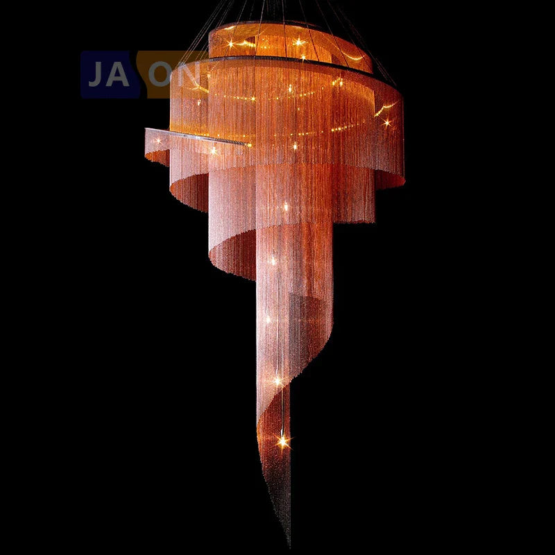 Afralia™ Chain Chandelier Lighting Suspension for Staircase