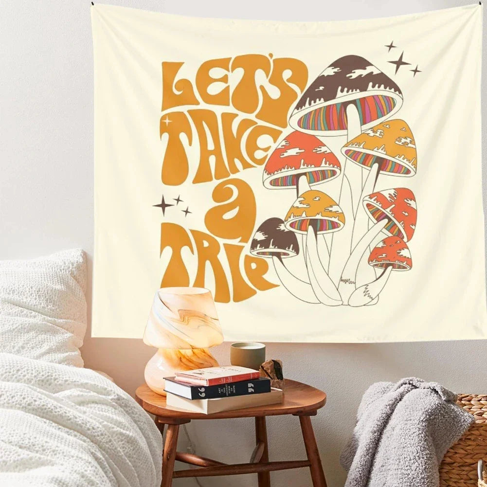 Mushroom Fantasy Tapestry Wall Decor by Afralia™