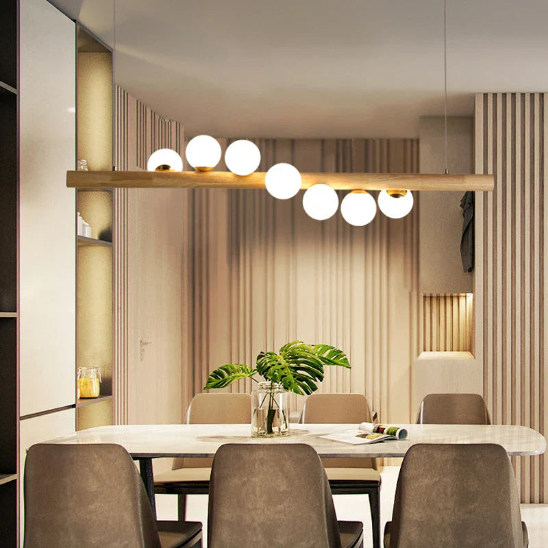 Afralia™ Wood Pendant Light for Dining Room | Modern Kitchen Island Lighting