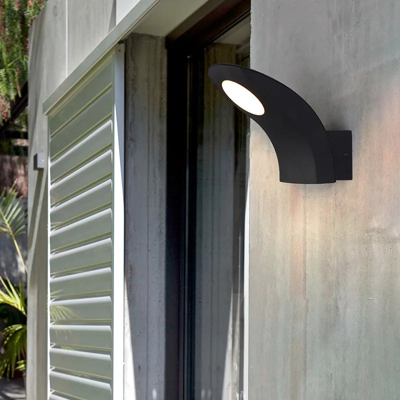 Afralia™ LED Outdoor Wall Lamp | Modern IP65 Waterproof Sconce for Garden, Balcony, Courtyard