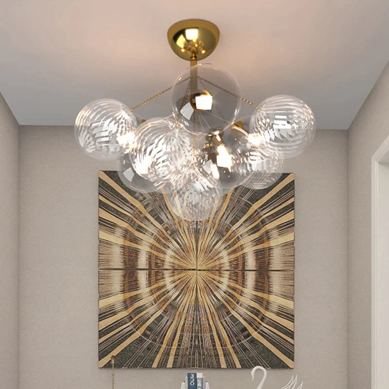 Afralia™ Cartoon Bubble Ball Chandelier for Kids' Room, Restaurant, Study - Modern & Creative