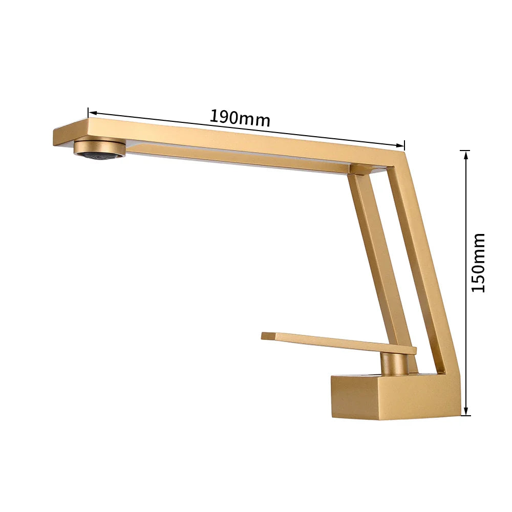 Afralia™ Black Single Handle Basin Faucet Modern Bathroom Mixer