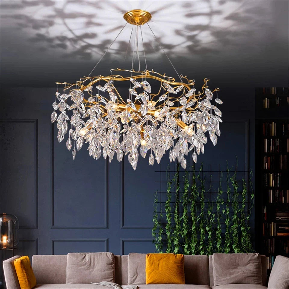 Afralia™ Crystal LED Ceiling Chandelier for Modern Luxury Decor