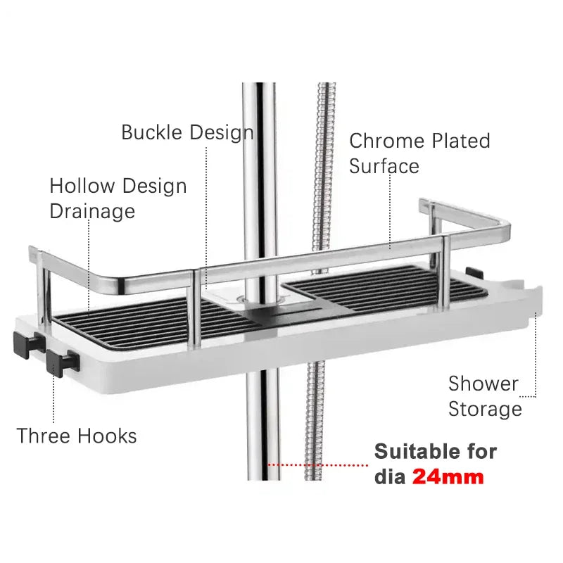 Afralia™ Shower Caddy Shelf | Bathroom Organizer Rack for Shampoo, Soap, and Shower Accessories