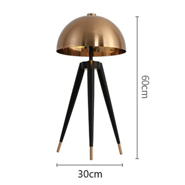 Afralia™ Coyote Gold Tripod Floor Lamp for Home Decor in Living Room or Bedroom