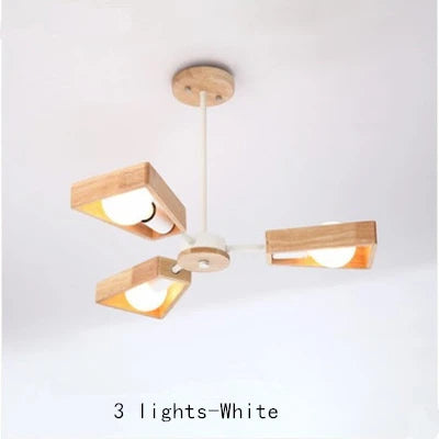 Afralia™ Wooden Windmill Chandelier Lighting, LED Industrial Art for Home Decor