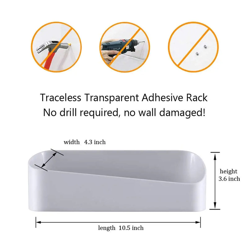 Afralia™ Traceless Shelf: High-Quality Self-Adhesive Wall Storage Box for Bathroom and Kitchen