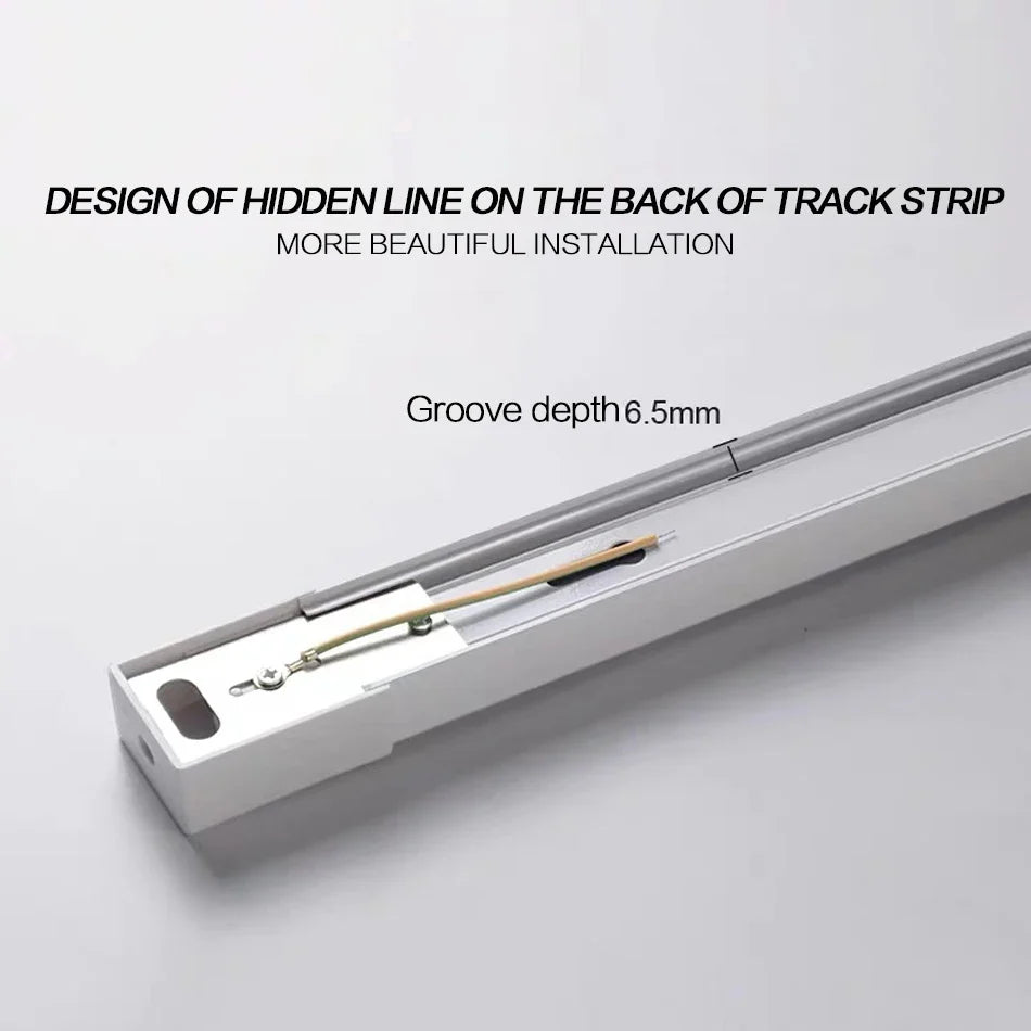 Afralia™ 1m Black White Aluminum 2-Wire Connector Track Rail Spotlight Fitting