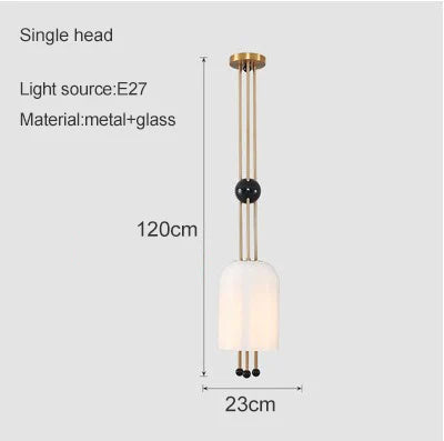 Afralia™ Single Head Glass Lantern Pendant Lamp - Vintage Industrial Style