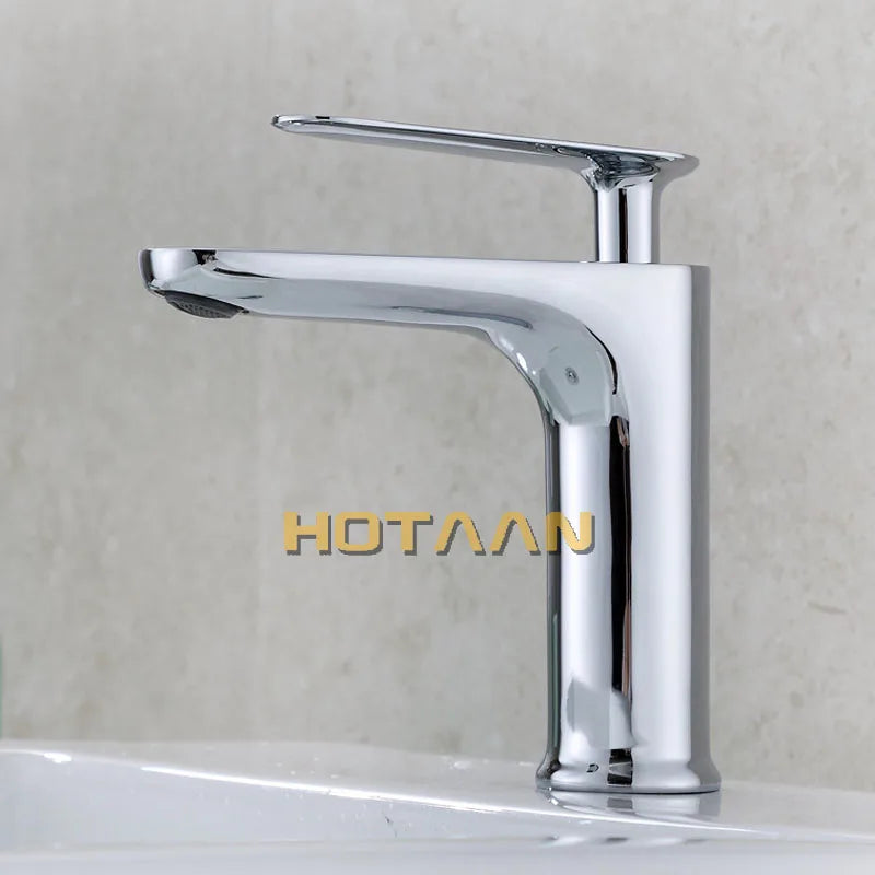 Afralia™ Basin Mixer Faucet Handle Bathroom Tap - Cold & Hot Water Control