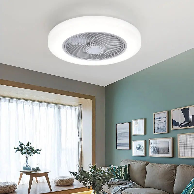 Afralia™ 52cm Smart Ceiling Fan with Remote Control and Invisible Retractable Blades