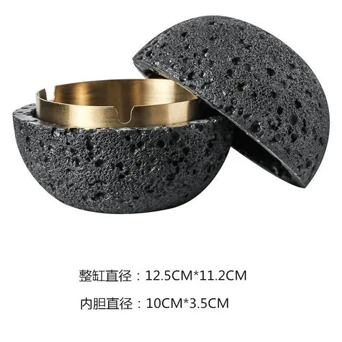 Afralia™ Multifunctional Cement Ashtray: Stylish Office Decor with Large Capacity & Windproof Design