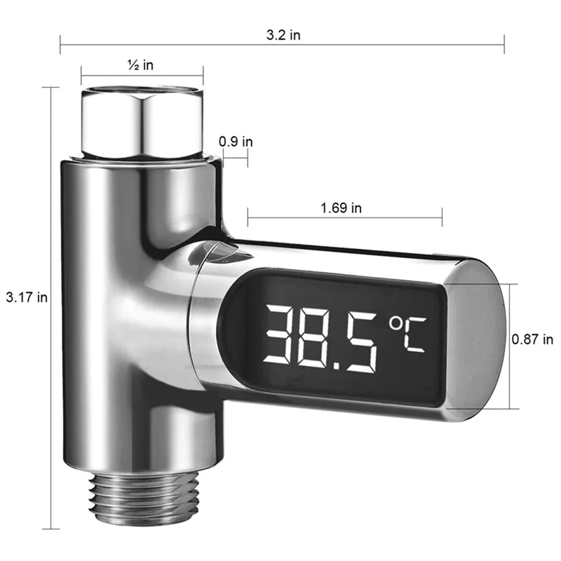 Afralia™ LED Shower Thermometer with Temperature Display - Baby Safe Heat Gauge