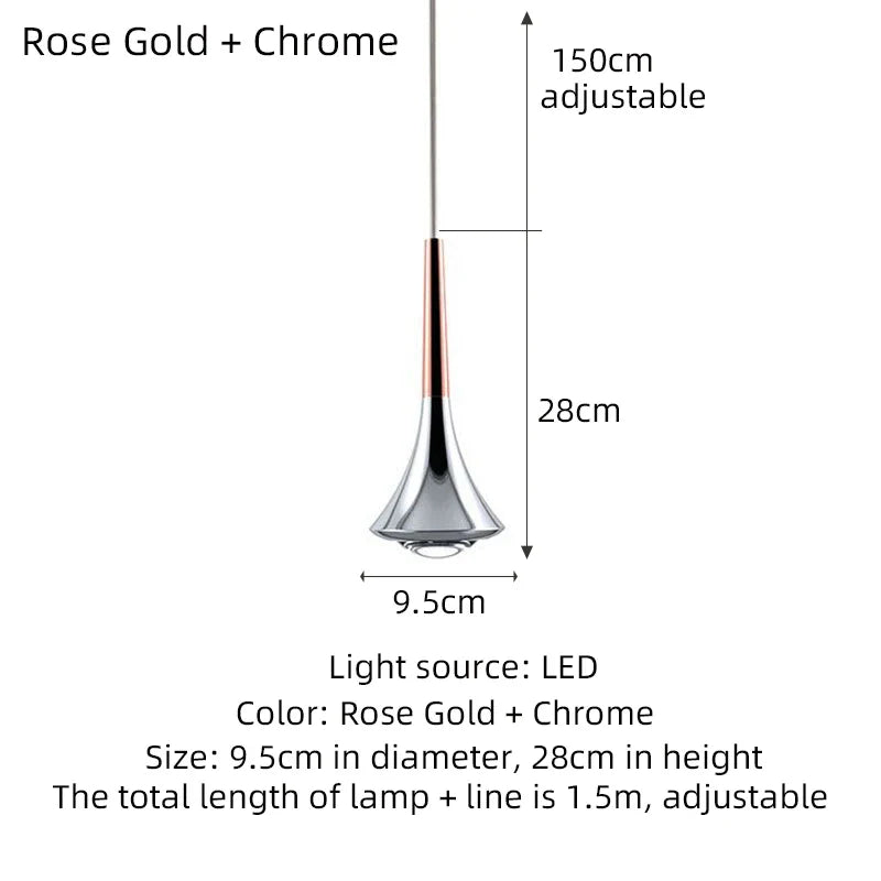 Afralia™ Rain Chrome Pendant Light for Dining Room Minimalism Decor Kitchen Loft