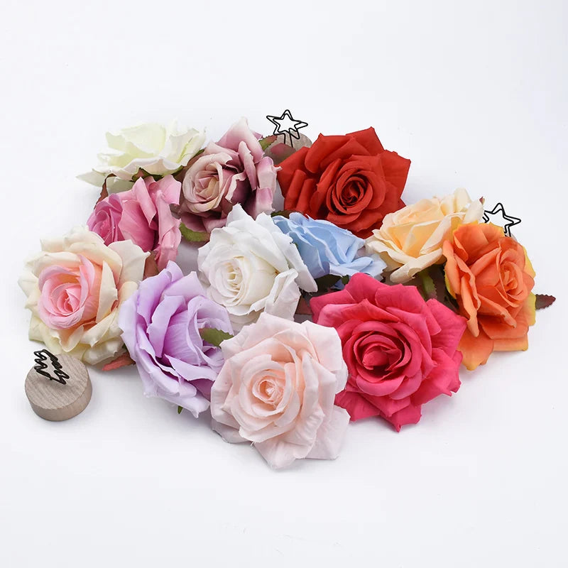 Afralia™ Wedding Roses Decorative Flowers 5/10PCS Multicolor Artificial Plants Home Decor