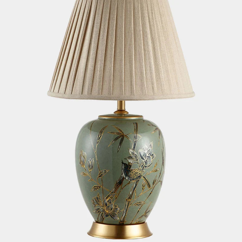 Afralia™ American Style Ceramic Table Lamp Bedroom Living Room Study Tea Table Lamp