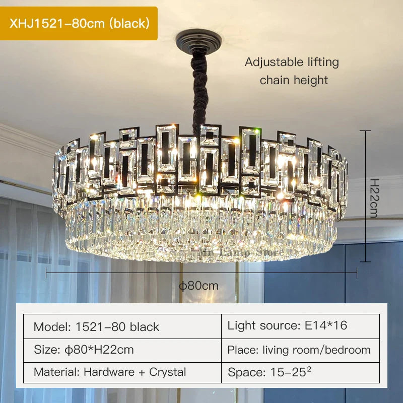 Afralia™ Crystal Chandelier: Elegant Lighting for Home, Living Room, Bedroom, Kitchen