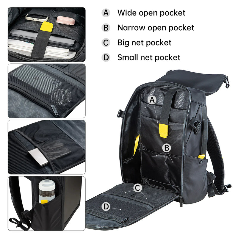 Afralia™ Pixoo M Backpack: 15" Waterproof Laptop Speaker Bag with RGB LED Screen