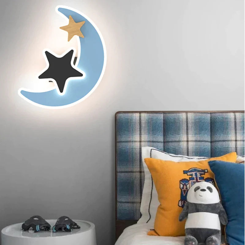 Afralia™ Kids Cartoon LED Wall Lamp: Modern, Cute, Creative Bedroom Lighting