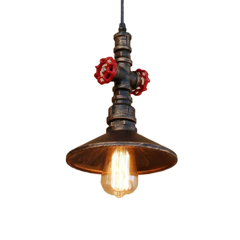 Afralia™ Industrial Retro Loft Pipe Iron Pendant Lamp for Dining Bar Restaurant Club