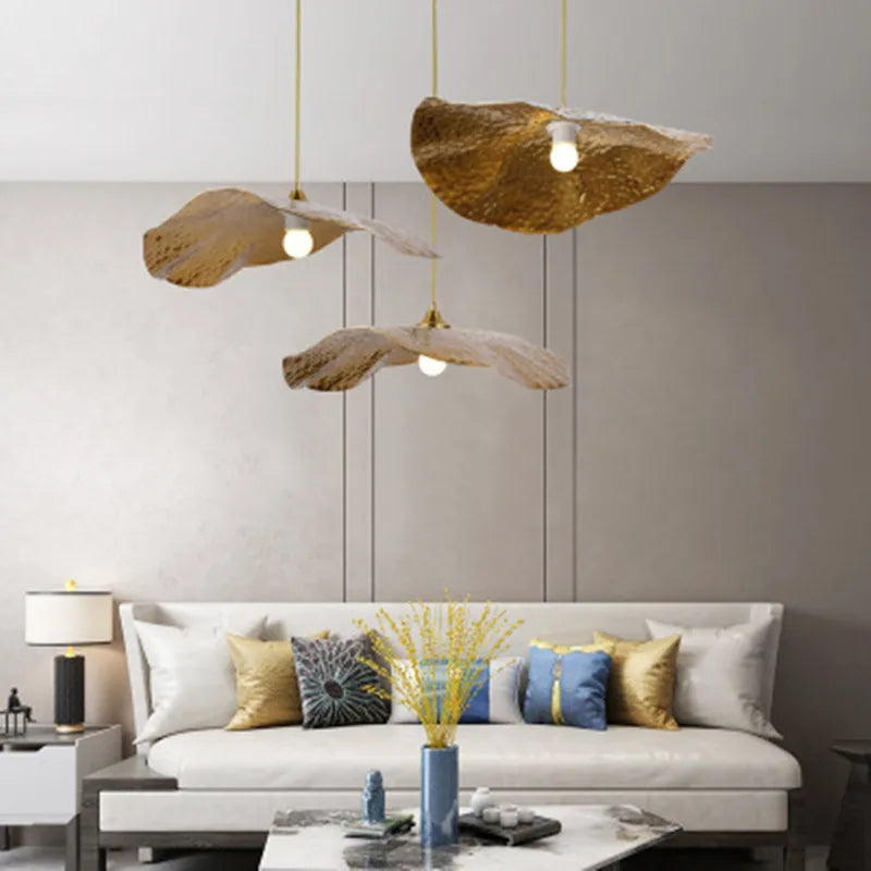 Afralia™ Lotus Leaf Pendant Light: Industrial, Creative, and Luxury Lighting for Home and Cafe