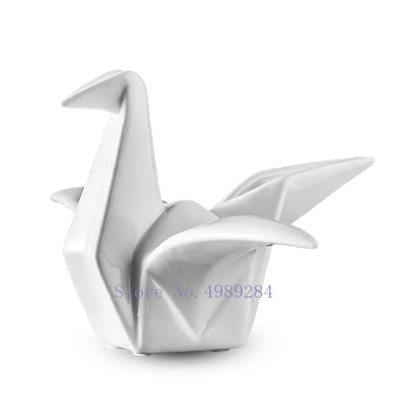 Afralia™ Origami Thousand Paper Cranes Ceramics for Modern Home Decor & Children's Room