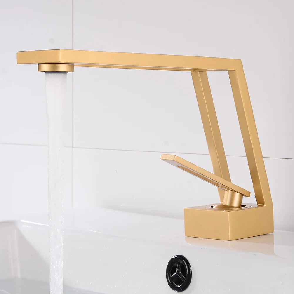 Afralia™ Black Single Handle Basin Faucet Modern Bathroom Mixer