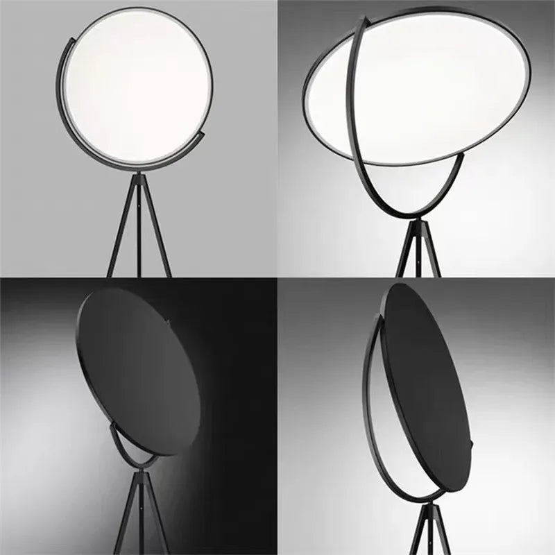 Afralia™ Superloon LED Floor Lamp Tripod Art White Black Nordic Living Room Lamp