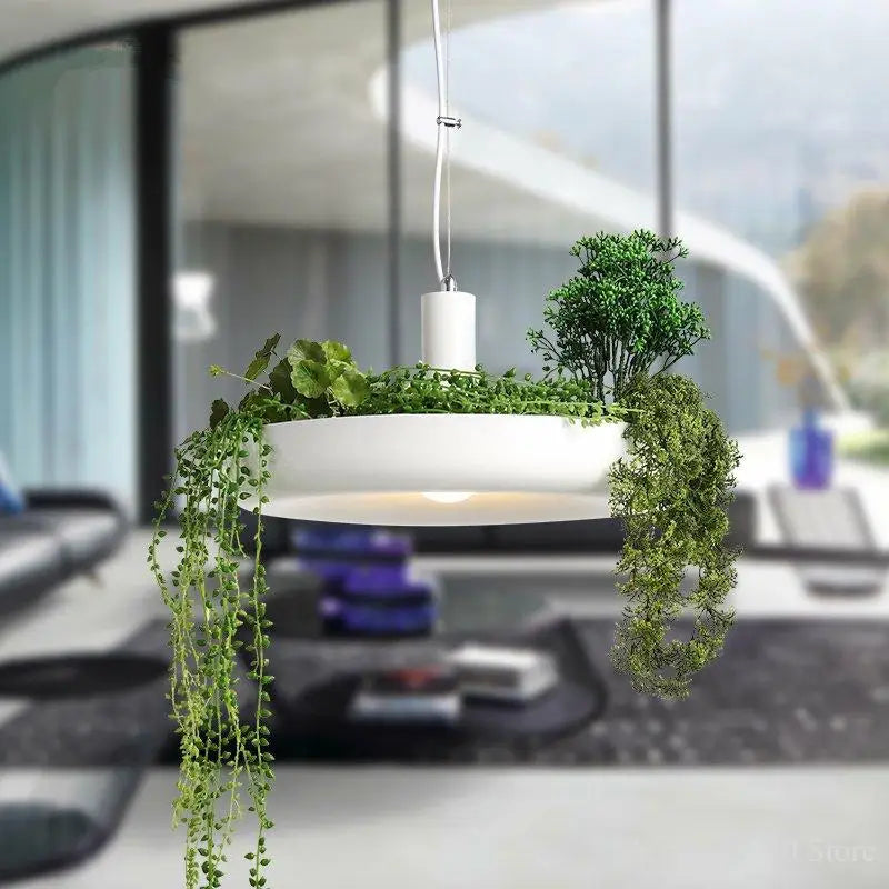 Afralia™ Plant Flower Pendant Lights Potted Flowers Pot Hanglamp LED Modern Fixtures