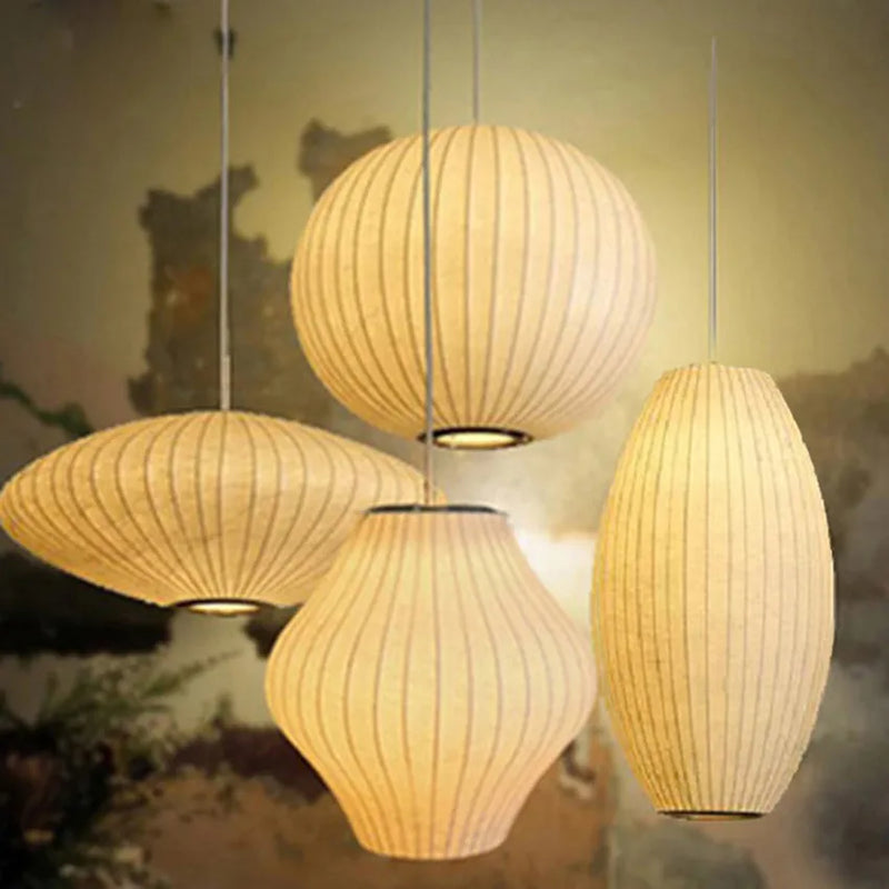 Afralia™ Scandinavian Japanese Chandelier Pendant Lamp Staircase Dining Hall Bar Lighting