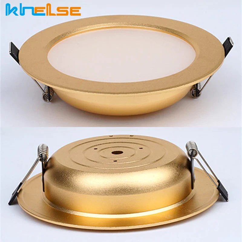 Afralia™ 5W/7W Gold LED Ceiling Downlight: Ultra-thin Luxury Spot Lighting for Home, Bathroom, Bedroom