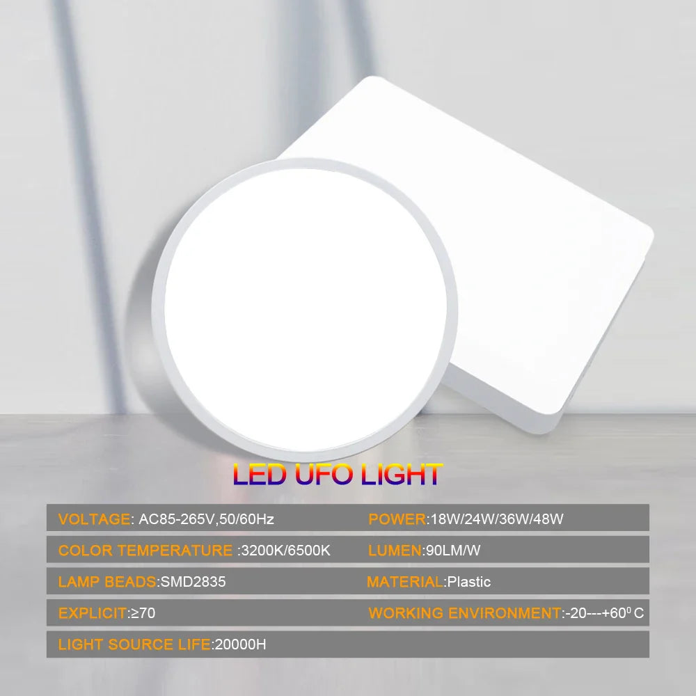 Afralia™ LED Ceiling Light: Modern Ultra-thin Panel, 6-48W, Surface Mounted for Living Room